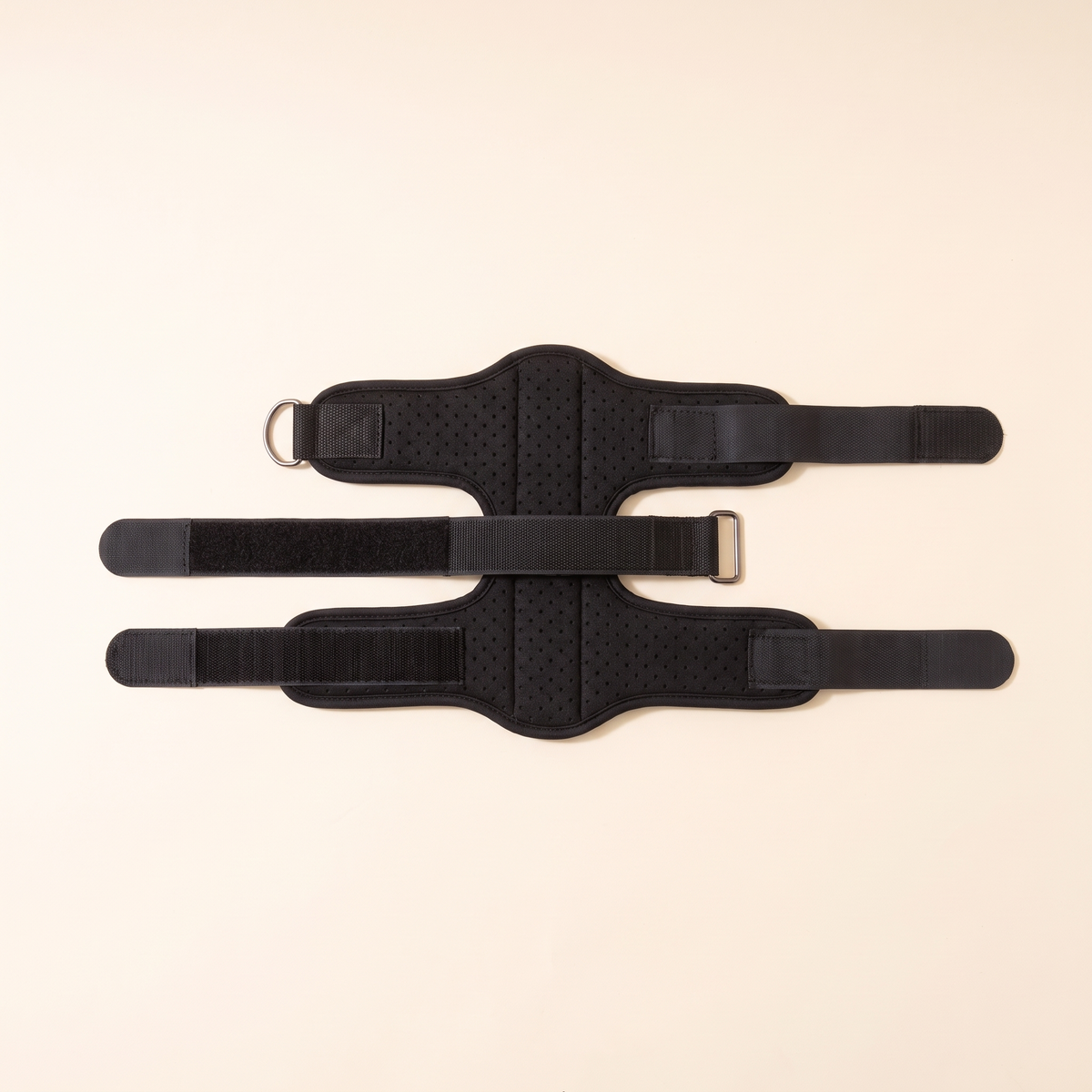 Flat lay of the adjustable dorsal night splint straps
