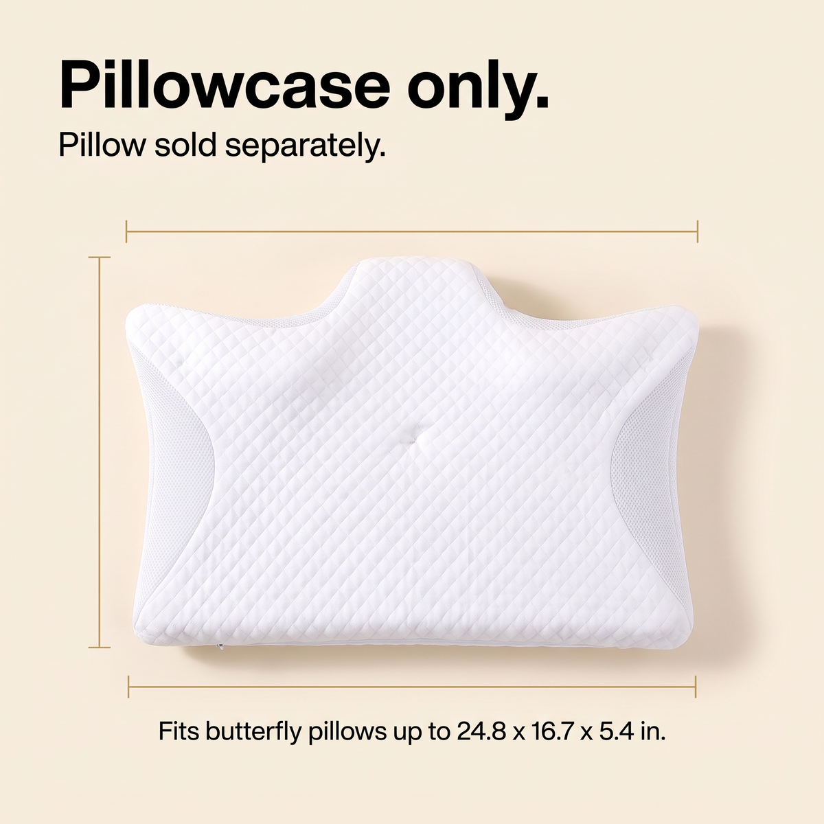 Pillowcase only, pillow sold separately, fits butterfly pillows up to 24.8 by 16.7 by 5.4 inches