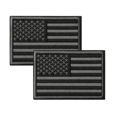 US Flag Patch Set