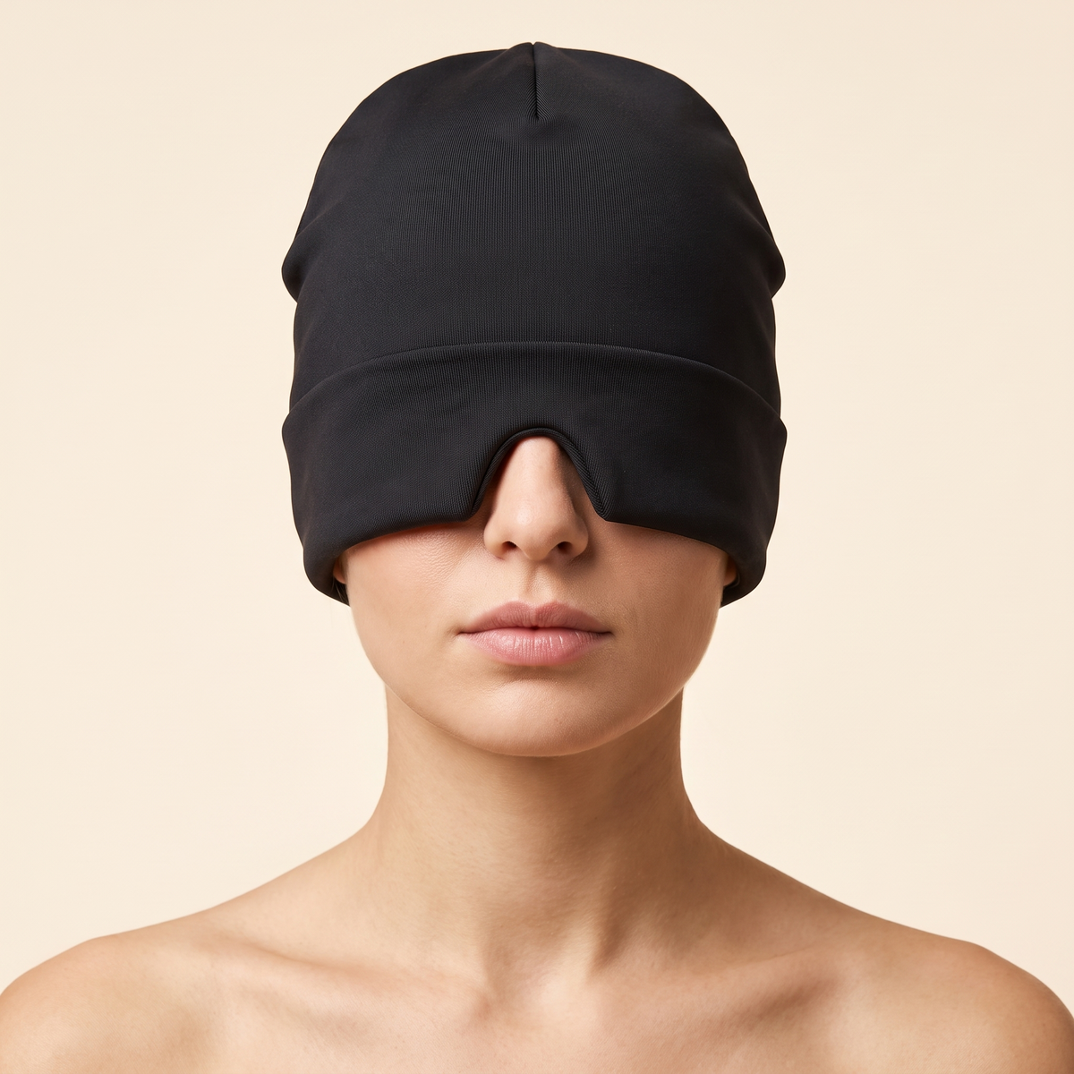 Hot and Cold Therapy Gel Cap worn