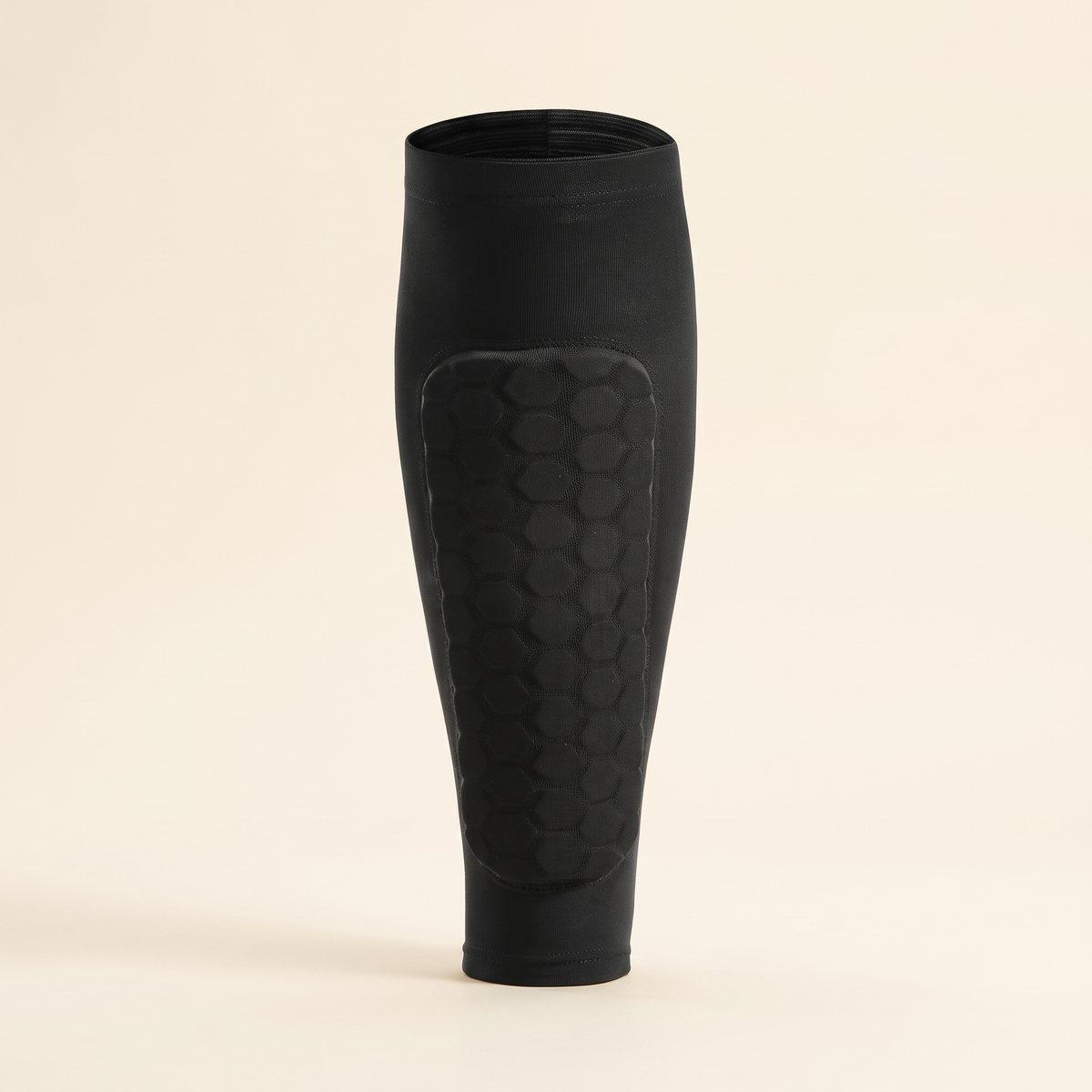 Honeycomb Padded Shin Guard Sleeves Black single