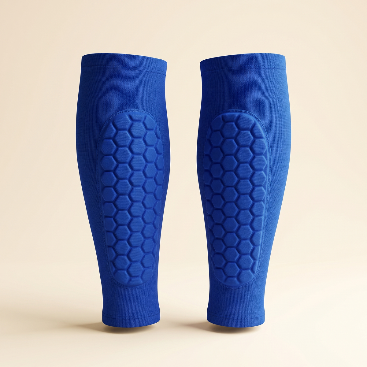Honeycomb Padded Shin Guard Sleeves Blue 2 Pcs
