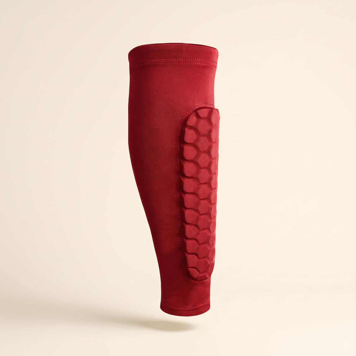 Honeycomb Padded Shin Guard Sleeves Red 1 Pcs