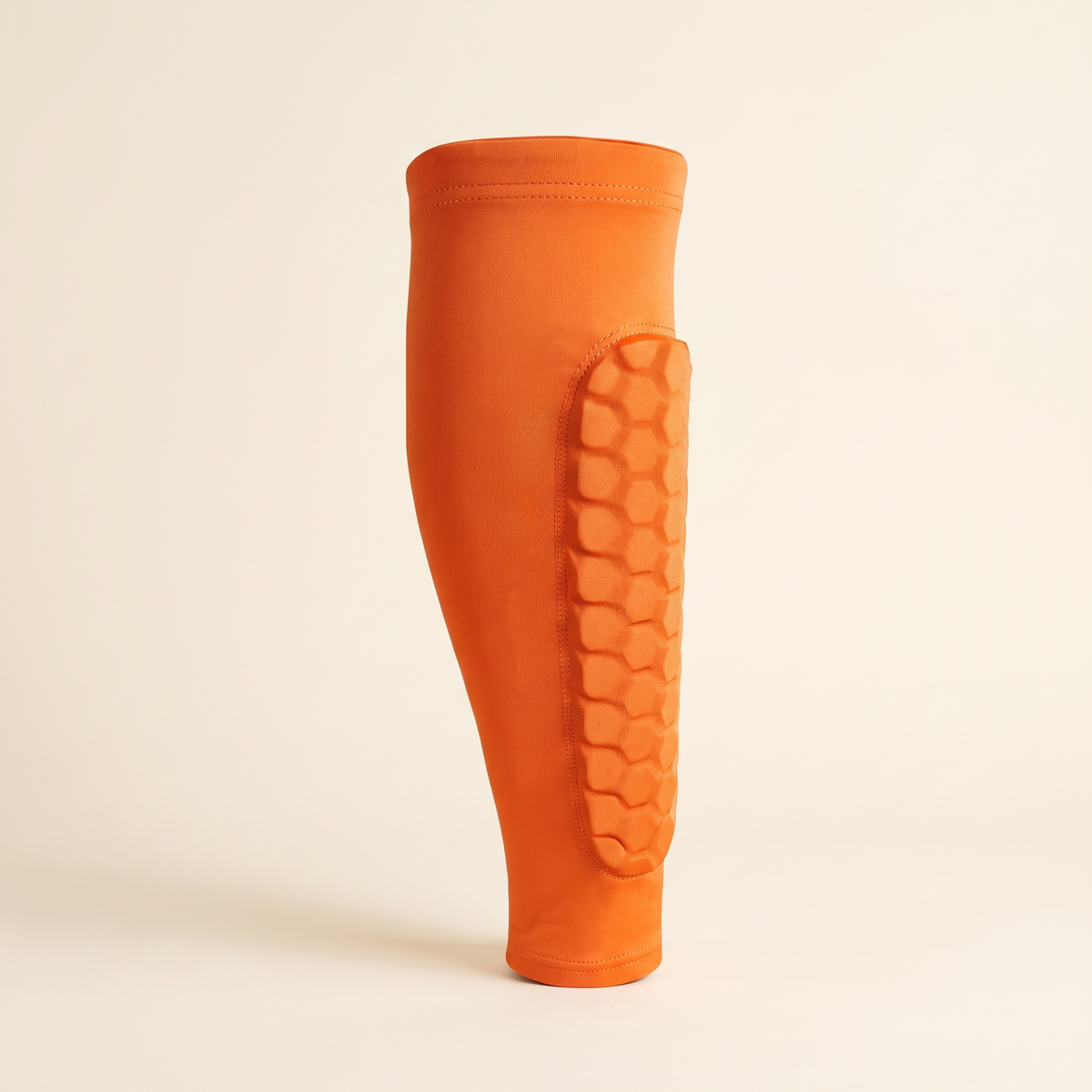 Honeycomb Padded Shin Guard Sleeves Orange 1 Pcs