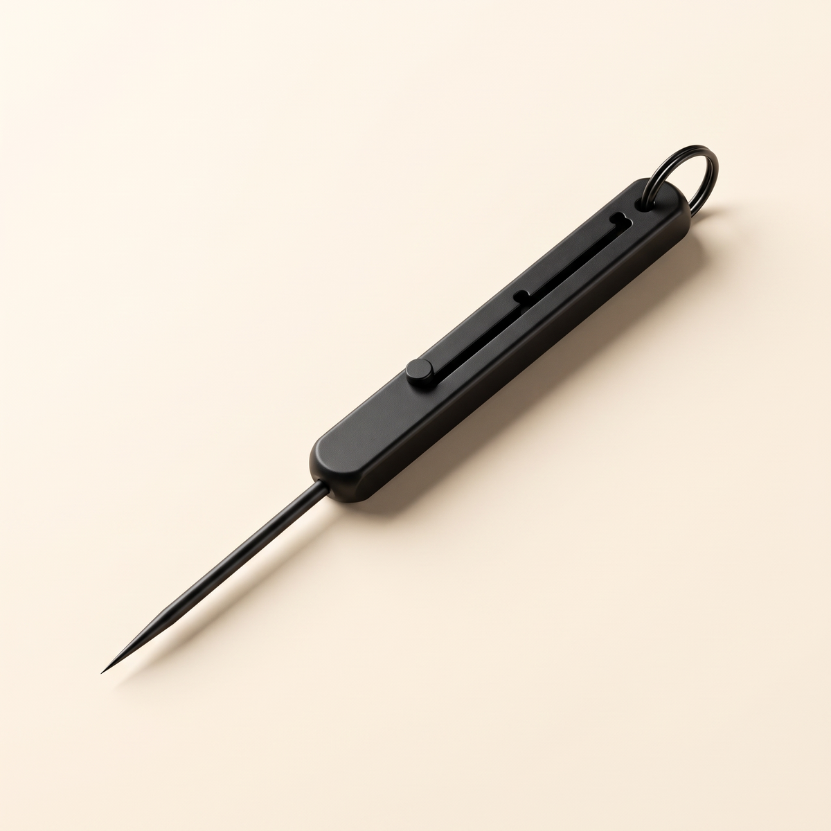 Retractable Titanium Toothpick Black