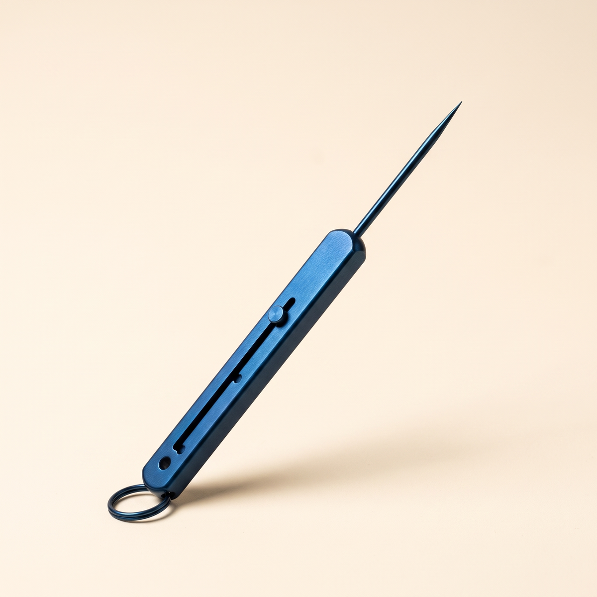 Retractable Titanium Toothpick Blue